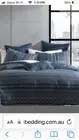 Logan & Mason Queen bed Orlando Indigo Quilt Cover Set New