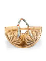 Beige Scarf Fan Ark Bag