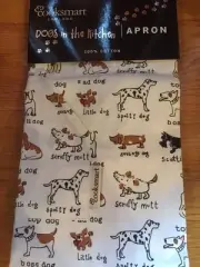 Apron 100% Cotton Twill Assorted Dogs in the Kitchen Cooksmart England