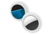 AirTag Case, Genuine SPIGEN Silicone Fit Soft Stick Cover 2 Pcs for Apple - White