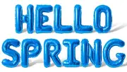 HELLO SPRING Letter Balloon Banner - Easter Springtime Party Supply Decorations