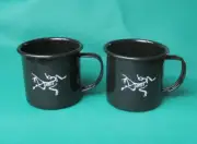 2 x Arc'teryx Enamel Cup Black Coffee Mug