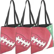 Rugby Ball Tote Bags, Football Pattern Handbags Rugby Theme Bag Tote Bag Single Shoulder Bag for Sports Party Favors
