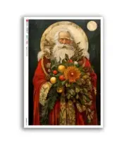 Saint Nicholas with Flowers | A4 Rice Paper | Paper for Decoupage