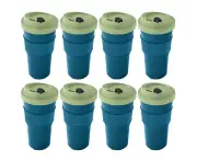 2x 4PK EcoSouLife Reusable Natural Coffee/Tea Drinking Cup 590ml Lime/Turquoise
