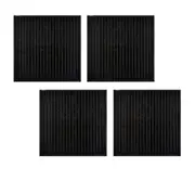 Set of 4 Square Broad Slat Bamboo Table Placemats 35 x 35cm