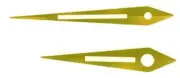 Watch Hands Gold Plated Diamond Cut Dauphine Lume Pair Sized For ETA Omega +
