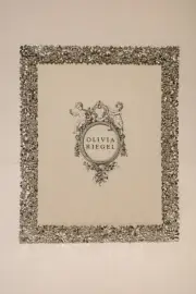 OLIVIA RIEGEL Crystal "Silver Everleigh" 8x10 Photo Frame New in Box