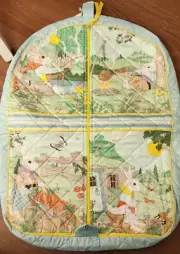 Heirloom Designs Garment Bag Peter Rabbit Campfire Quilted With Made By Tag