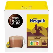 NESCAFE NESQUIK Cocoa Hot Chocolate Drink Dolce Gusto Capsules Box 256g 9oz