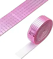 uxcell 5x5mm Self Adhesive Mirrors Mosaic Tiles, 3600 Pcs Square Mini Glass Mosaic Disco Tile Sticker for DIY Craft Disco Ball Party Decoration, Pink