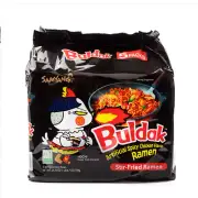 Samyang Buldak Ramen Black, Hot Chicken Flavor 140 g*5 each, Pack of 2