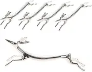 KOCKSHION 5Pcs Deer Shaped Stainless Steel Chopstick Rests Elegant Cutlery Holders for Home Restaurants Hotels Dishwasher Safe Keeps Table Clean