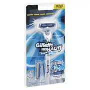 NEW Gillette Mach 3 Razor Turbo + 2 Cartridges