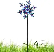 Butterfly Wind Spinner – Iron Decorative Metal Wind Spinner | Colorful Outdoor Wind Spiinner | Ideal for Garden Decor, Patios & Yard Art Enhancements
