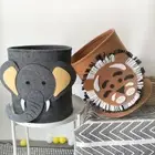 Sundries Folding Storage Box Laundry Basket Felt Storage Bucket for Kids Toys