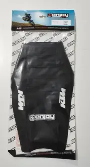 KTM SX SXF 2016 - 2018 EXC 2017 - 19 Ribbed Gripper Seat Cover All Black Ribs