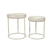 Willow & Silk Set Of 2 Nested Iron Side Table