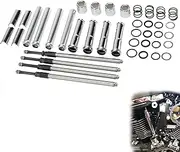 TIGERSGATE M8 Pushrods & Covers Kit for 2017-up Harley Milwaukee 8 Engine Touring Softail Bikes, Chrome