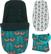 Cosatto Giggle 2 in 1 Accessory Pack – Change Bag & All Season Footmuff, Fox Friends