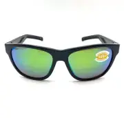 Costa Del Mar Bayside Sunglasses Shiny Black/Green Mirror 580Plastic