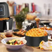 3Pcs Air Fryer Pizza Pan and Cake Barrel with Steam Rack 7inch Food Grade DrxGR