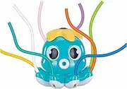 Octopus-Shaped Kids Water Sprinkler 6.3x5.9in Summer Cooling Outdoor Toy for Toddlers in Yard, Lawn, Garden
