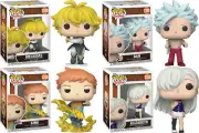 THE SEVEN DEADLY SINS Pop! Vinyl Figure Bundle (Set of 4) + POP PROTECTOR