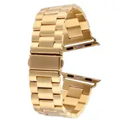 For Apple Watch SE,44-mm Case Butterfly Stainless Steel Watch Band,Gold