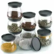 Air Tight Kitchen Storage Plastic Container BPA-Free ,800ml , set of - 6