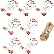 UTHCLO 1 Set Thank You Present Hanging Tags for Weddings Parties Lightweight Easy to Use with Twine for Expressing Appreciation