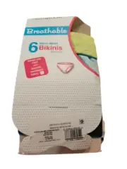 B39 NWT Fruit of the Loom Girls 6 Pack Micro-Mesh Bikini Panties Size 14 072124
