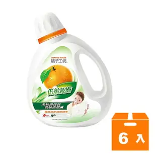 橘子工坊 天然濃縮洗衣精-低敏親膚(綠) 1800ml(6入)/箱【康鄰超市】