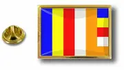 akachafactory Pine PineS Badge Pin-apos;s Metal With Butterfly Pinch Buddhist Flag Tibet