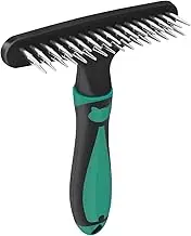 Wodine Carpet Restoration, Carpet Rake, Carpet Groomer Rake, Shag Rug Rake, Hair Cleaner Suitable for Rug and Carpet Undercoat Rake Comb for Dogs and Cats Slicone Handle Deshedding Brush Black
