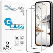 [2 Pack] KATIN Screen Protector for Google Pixel 9a Tempered Glass, Support Fingerprint Reader, Anti Scratch, Bubble Free, Case Friendly