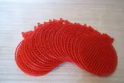 20 Darice Plastic Canvas Circles Red - 3"