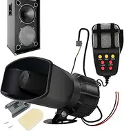 Car PA System – 12V 100W With Microphone And 7 Warning Sounds | Vehicle Siren PA Speaker For Alert, Public Address, Portable Megaphone System For Trucks, Fire Use