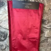 Christian Lacroix Maison Table Runner Holiday Red Velvet Fringe 16 X 90" New