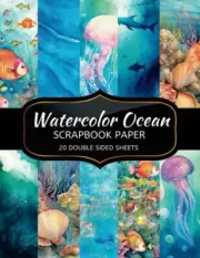Watercolor Ocean Scrapbook Paper 20 Sheets Double Sided Color Junk Journal & ...