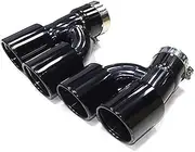 Compatible For BMW 5 Series 525i 530i 540i G30 G31 2018-2023 Square Exhaust Tip Tip Upgrade M5 Quad Carbon Fiber Muffler Exhaust Systems(Black)