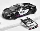 BH Mortal 1:64 Black Police Veyron SS Racing Sports Model Diecast Metal Car