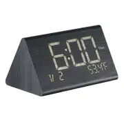 Digital Alarm Clock with Dual Alarm USB Night Light Desktop Clock Black