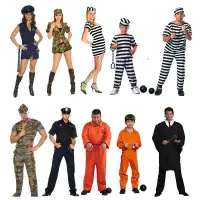 在飛比找蝦皮購物優惠-萬聖節 舞會演出服裝 COS警詧囚犯法官 表演服裝 兒童成人