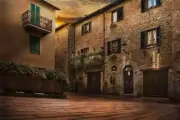Landscape architecture town house building old italy Custom Gaming Mat Desk