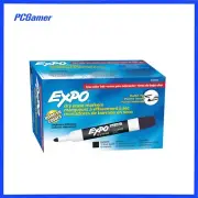 12x Expo Whiteboard Markers Bullet Tip Dry Erase Low Odour Black Box