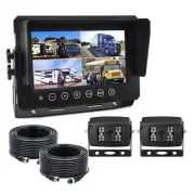 Waterproof 7" Monitor 12V/24V 2x 1080P Backup Reversing Camera For Boat Forklift