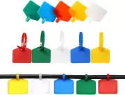 Cable Zip Tie with Tag,Wire Zip Ties with Label,100 Pcs Plastic Nylon Cable Ties