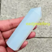 1PC Carved Opalite Obelisk Quartz Crystal Wand Point Reiki Healing 80g+