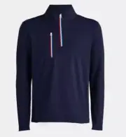 G/FORE Navy Men’s Daytona Tech Interlock Pullover Quarter Zip NWT $200+